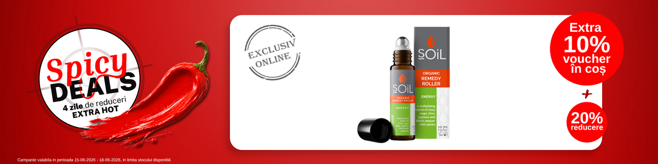 Spicy Deals cu extra 10% voucher aplicat in cos la Soil