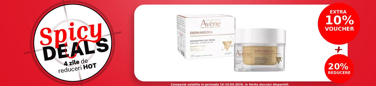 Spicy Deals cu extra voucher aplicat in cos 10% la Avene
