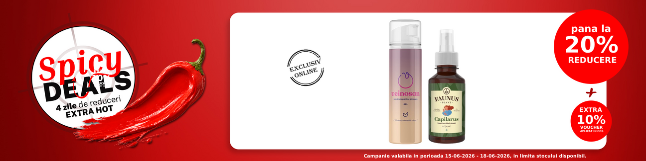 Spicy Deals cu extra voucher aplicat in cos 10% la Faunus