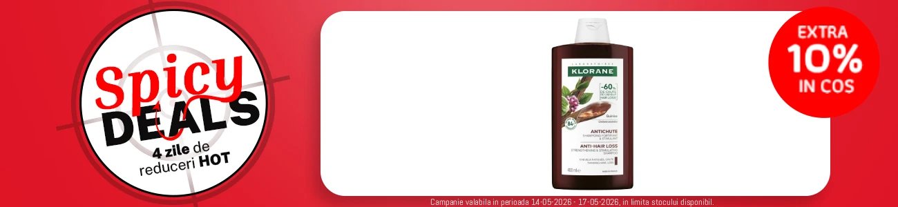 Spicy Deals cu voucher aplicat in cos 10% la Klorane