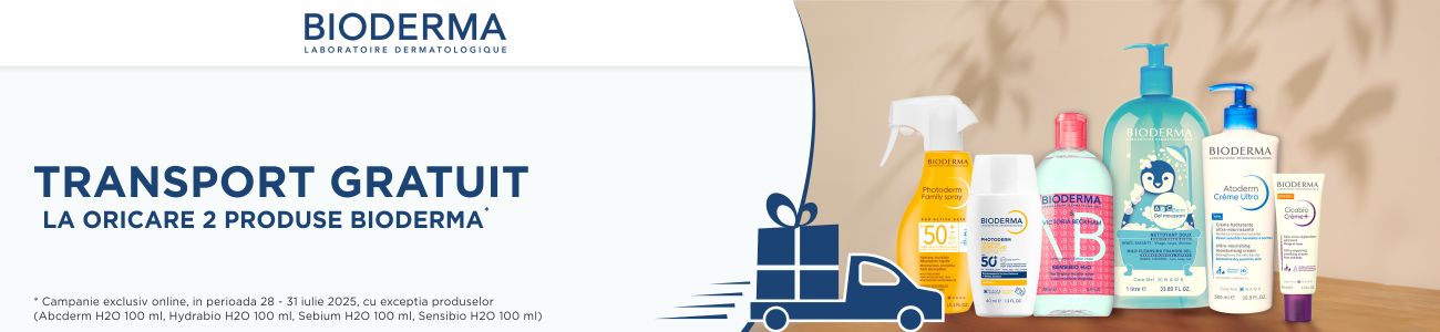 Transport Gratuit la 2 produse Bioderma