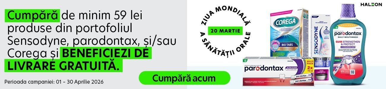 Transport Gratuit la Sensodyne, Corega si Parodontax