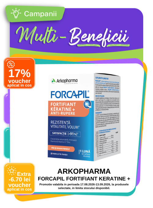 Multi-Beneficii la Arkopharma - Forcapil Fortifiant Keratine +
