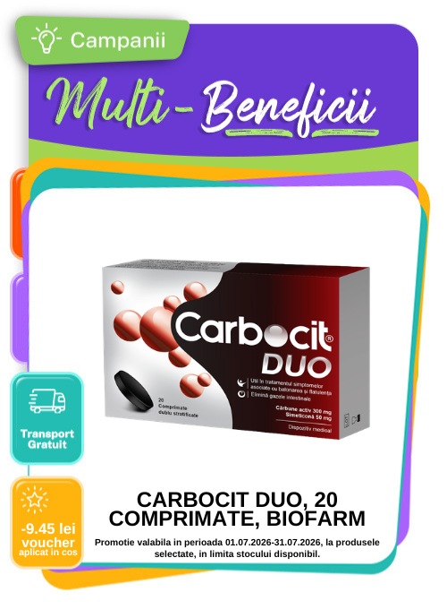 Multi-Beneficii la Carbocit DUO Biofarm