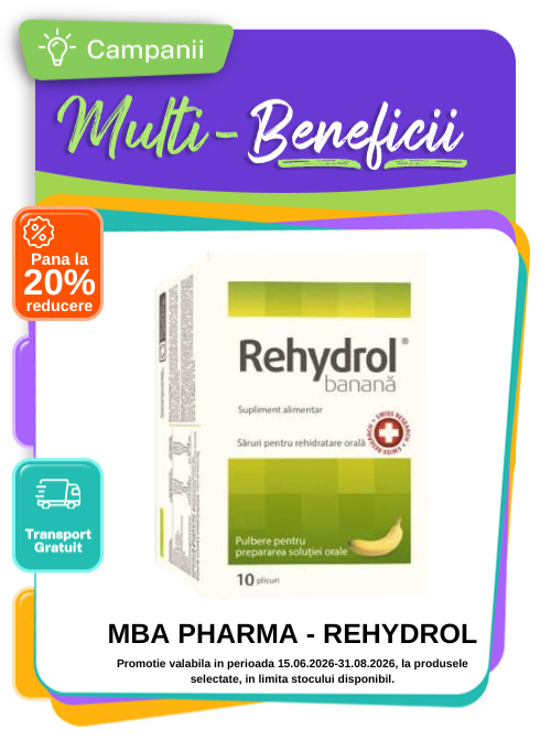 Multi-Beneficii la MBA Pharma - Rehydrol 