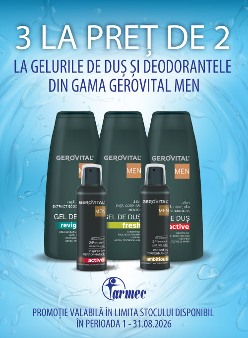 Promotie 3 la pret de 2 la Gerovital