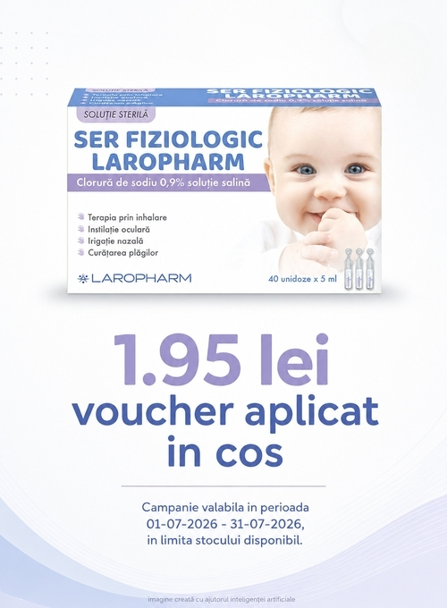 Promotie cu 1.95 lei voucher aplicat in cos la Laropharm