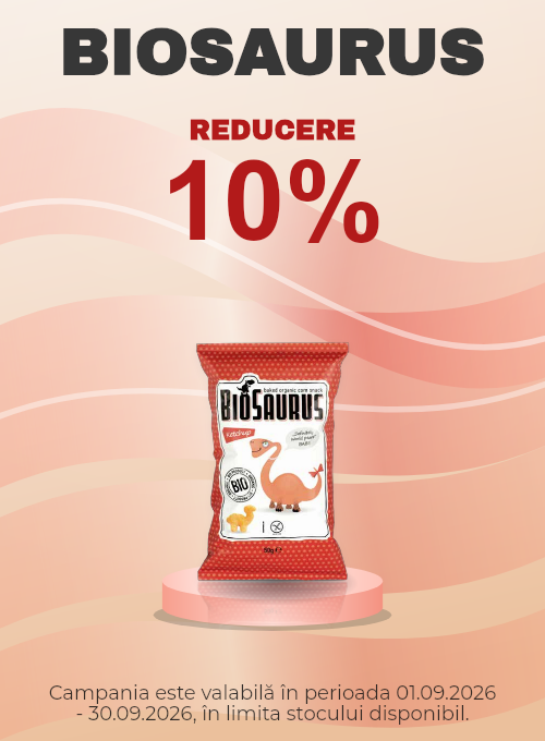 Promotie cu 10% reducere la Biosaurus
