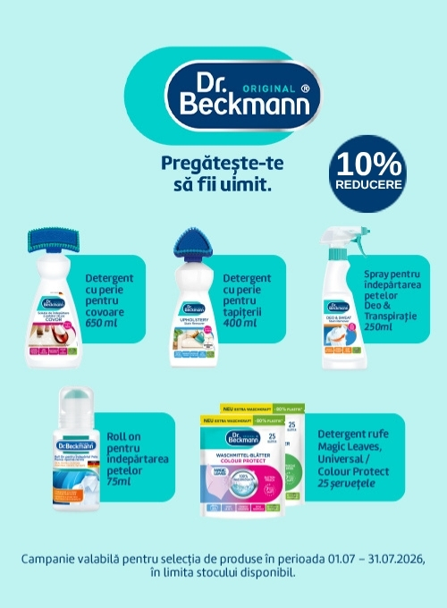 Promotie cu 10% reducere la Dr Beckmann