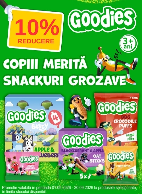 Promotie cu 10% reducere la Goodies - Snacks