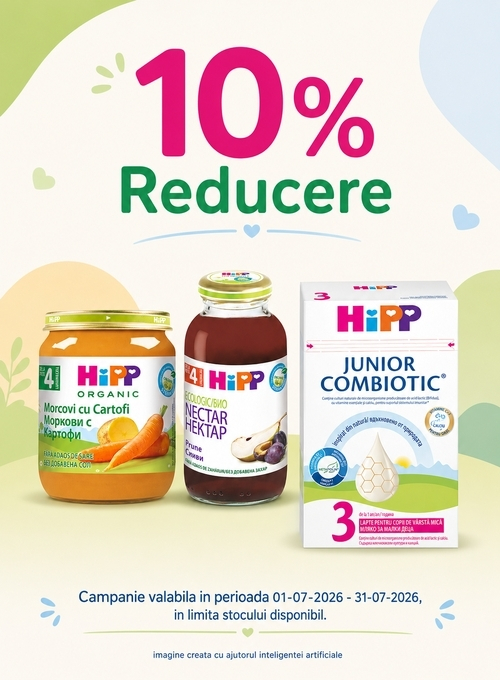 Promotie cu 10% reducere la Hipp