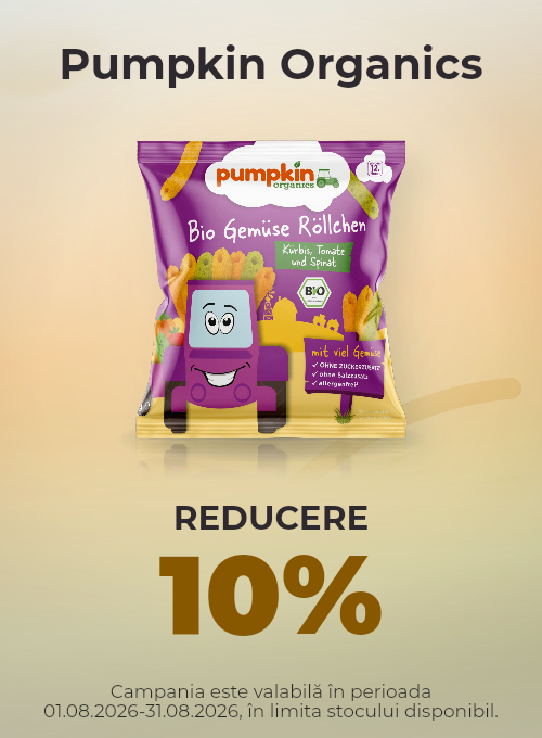 Promotie cu 10% reducere la Pumpkin Organics