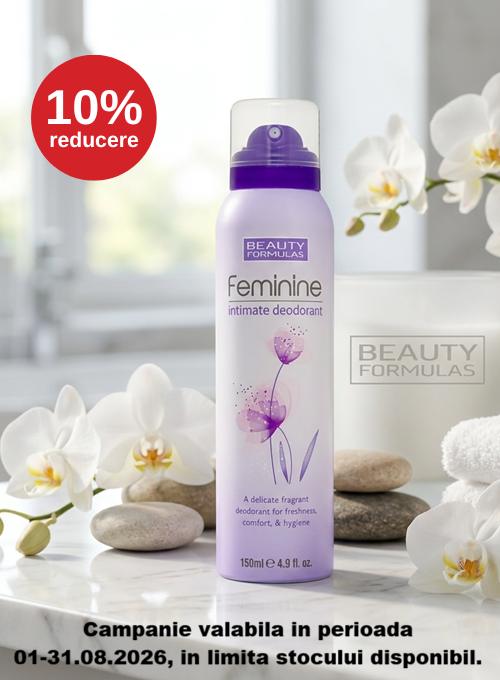 Promotie cu 10% reducere la Spray deodorant intim, 150 ml, Beauty Formulas