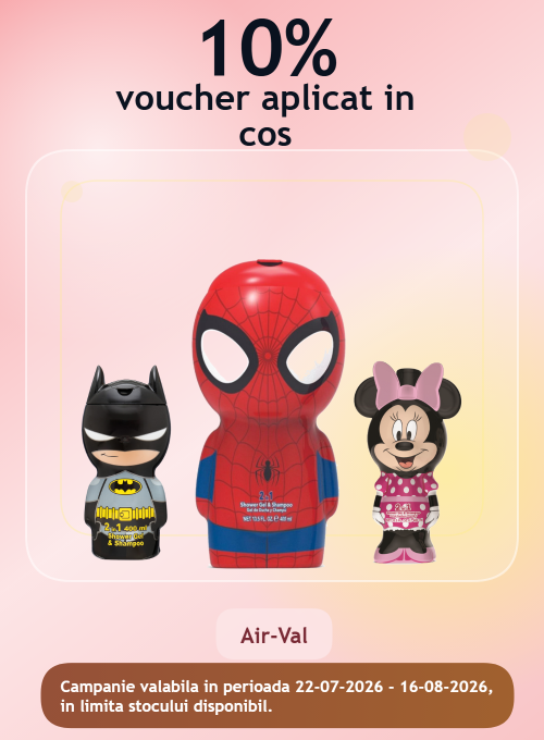 Promotie cu 10% voucher aplicat in cos la Air-Val