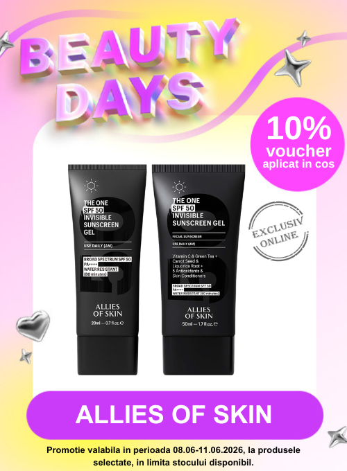 Promotie cu 10% voucher aplicat in cos la Allies Of Skin - Beauty Days