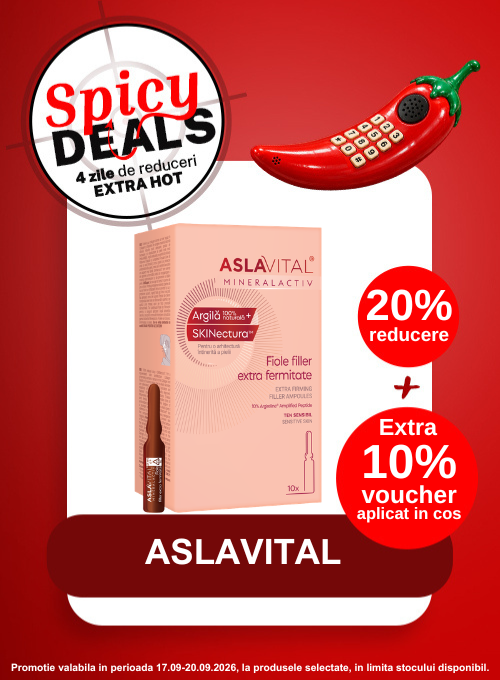 Promotie cu 10% voucher aplicat in cos la Aslavital - Spicy Deals