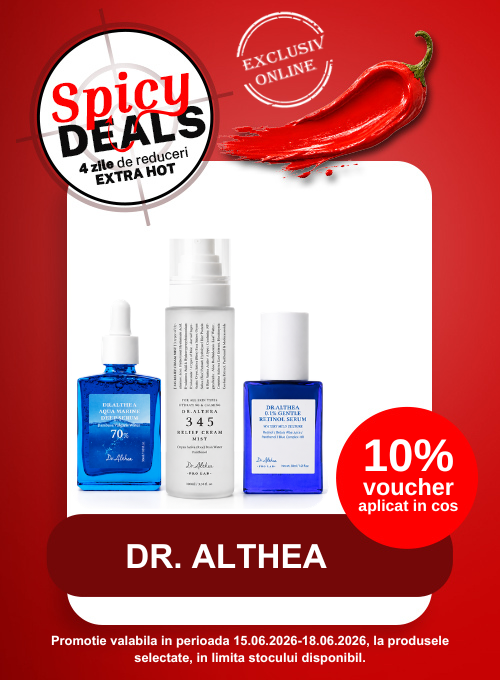 Promotie cu 10% voucher aplicat in cos la Dr. Althea - Spicy Deals
