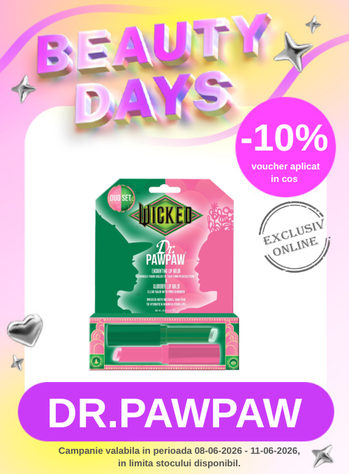 Promotie cu 10% voucher aplicat in cos la Dr Pawpaw Beauty Days