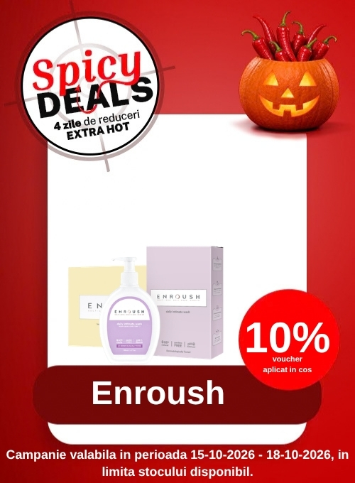 Promotie cu 10% voucher aplicat in cos la Enroush Spicy Deals