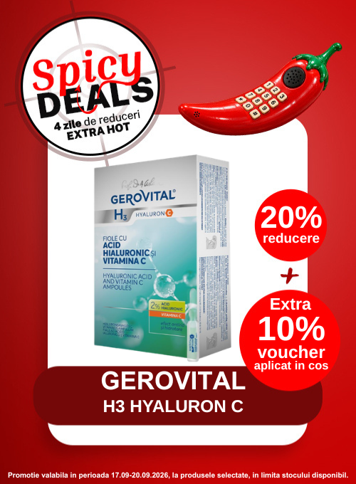 Promotie cu 10% voucher aplicat in cos la Gerovital H3 Hyaluron C - Spicy Deals