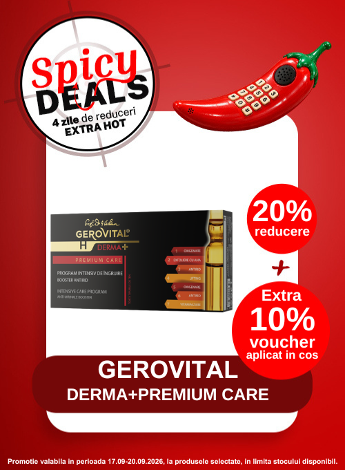 Promotie cu 10% voucher aplicat in cos la Gerovital H3 Hyaluron C - Spicy Deals