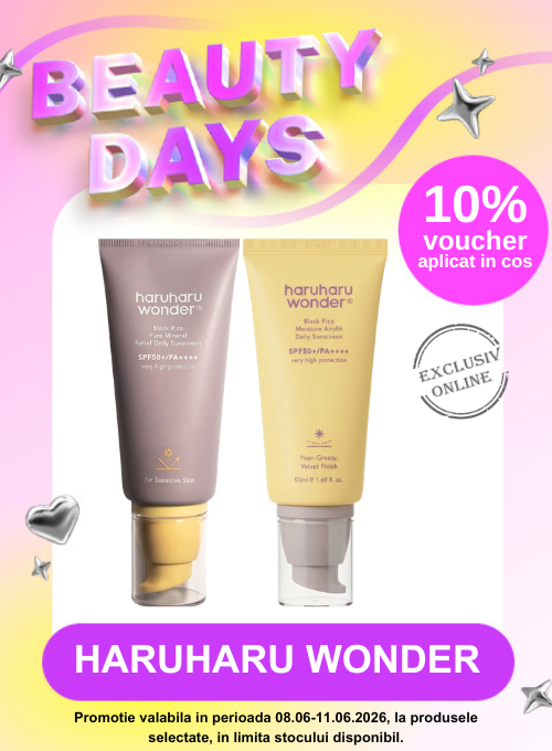 Promotie cu 10% voucher aplicat in cos la Haruharu Wonder - Beauty Days