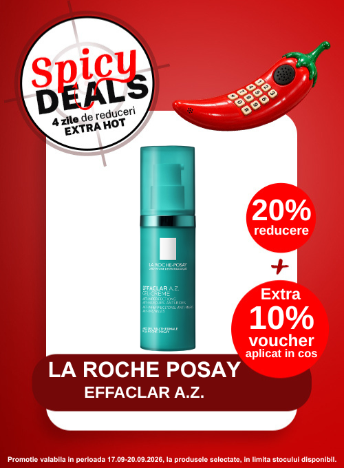 Promotie cu 10% voucher aplicat in cos la La Roche Posay Effaclar A.Z - Spicy Deals