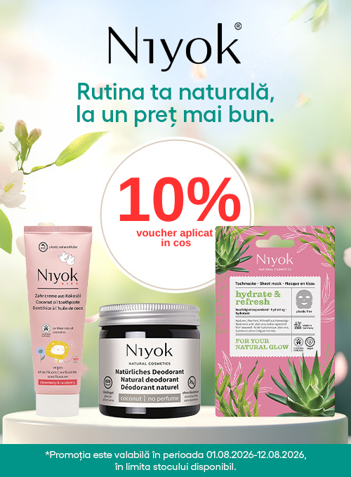 Promotie cu 10% voucher aplicat in cos la Niyok