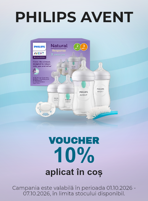Promotie cu 10% voucher aplicat in cos la Philips Avent