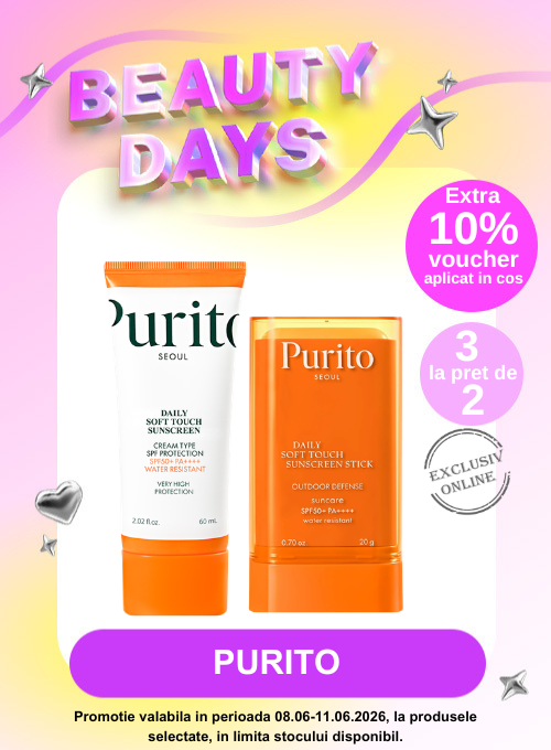 Promotie cu 10% voucher aplicat in cos la Purito - Beauty Days