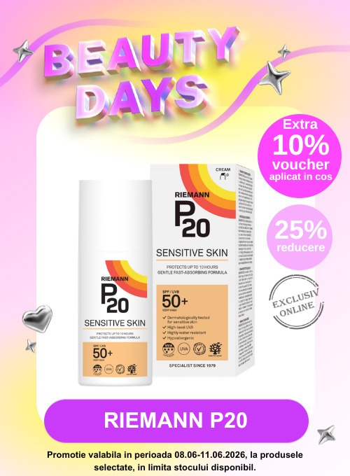 Promotie cu 10% voucher aplicat in cos la Riemann P20 - Beauty Days