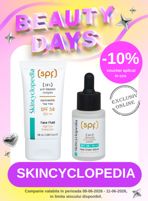 Promotie cu 10% voucher aplicat in cos la Skincyclopedia Beauty Days