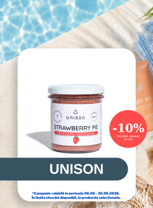 Promotie cu 10% voucher aplicat in cos la Unison