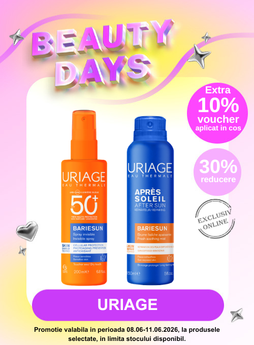 Promotie cu 10% voucher aplicat in cos la Uriage - Beauty Days