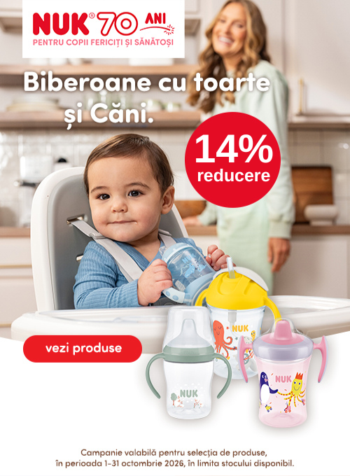 Promotie cu 14% reducere la Nuk