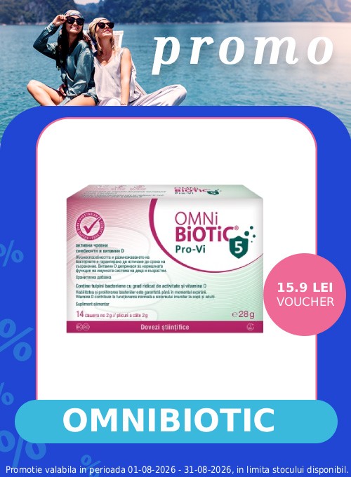 Promotie cu 15.9 lei voucher aplicat in cos la Omnibiotic