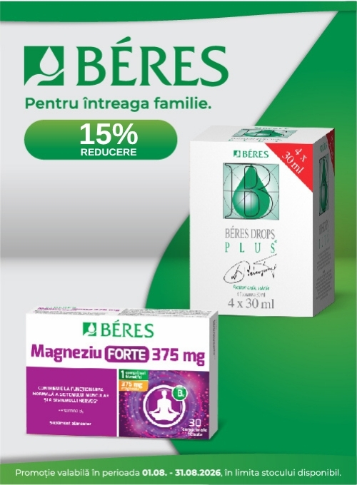 Promotie cu 15% reducere la Beres