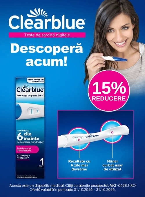 Promotie cu 15% reducere la Clearblue