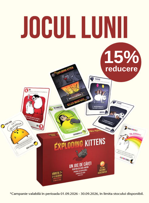 Promotie cu 15% reducere la Exploding Kittens