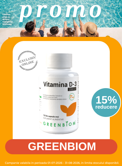 Promotie cu 15% reducere la Greenbiom - exclusiv online