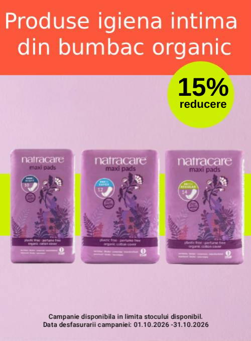 Promotie cu 15% reducere la Natracare