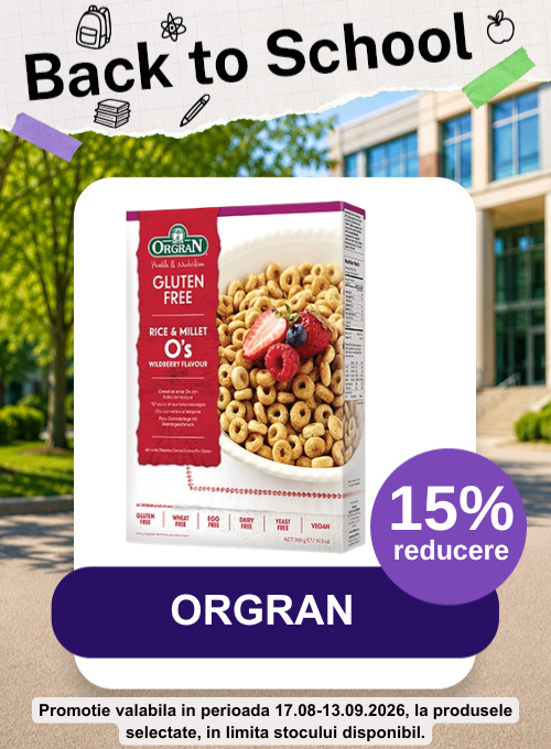 Promotie cu 15% reducere la Orgran - Back To School