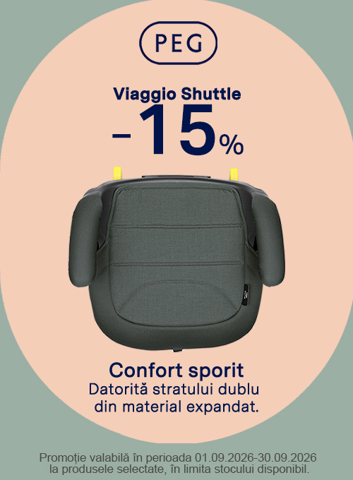 Promotie cu 15% reducere la scaune auto Peg Perego Viaggio Shuttle