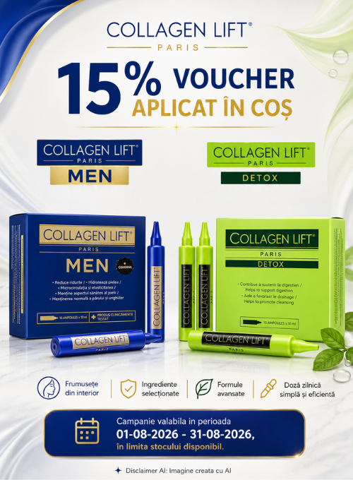 Promotie cu 15% voucher aplicat in cos la Collagen Lift