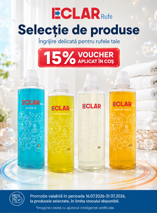 Promotie cu 15% voucher aplicat in cos la Eclar