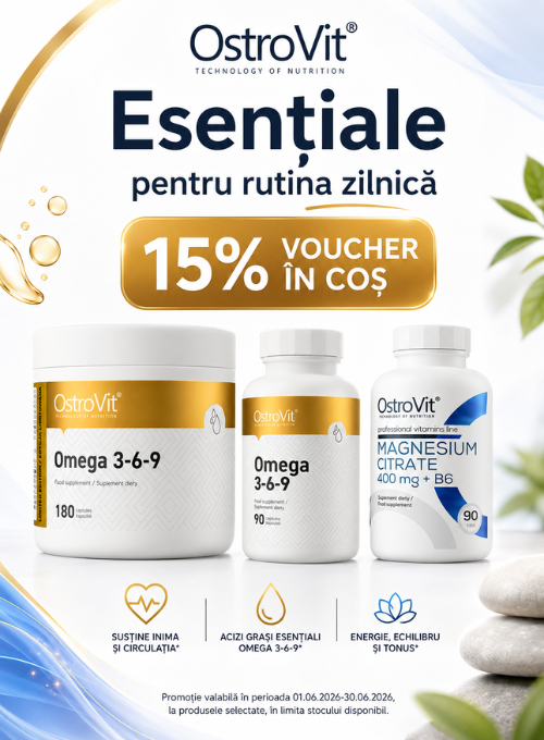 Promotie cu 15% voucher aplicat in cos la Ostrovit