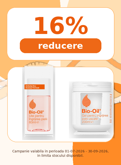 Promotie cu 16% reducere la Biooil