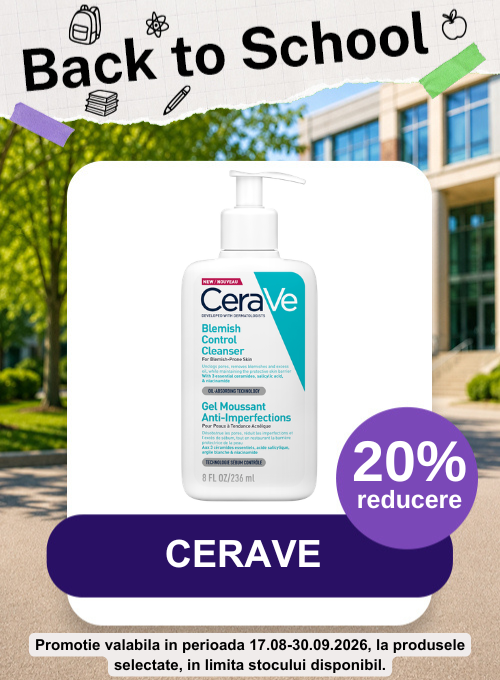 Promotie cu 20% reducere la Cerave - Back to School 