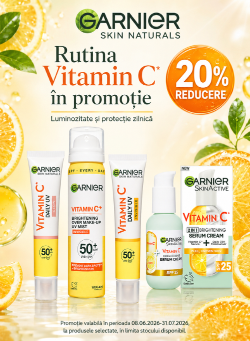 Promotie cu 20% reducere la Garnier Vitamin C