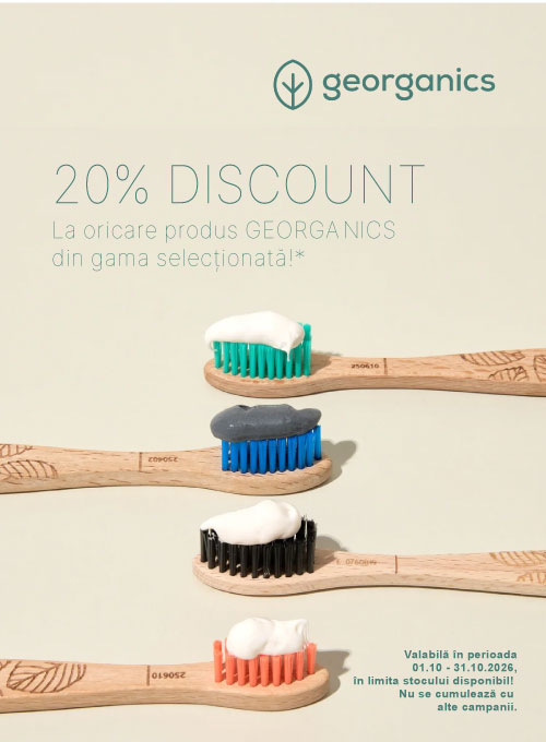 Promotie cu 20% reducere la Georganics